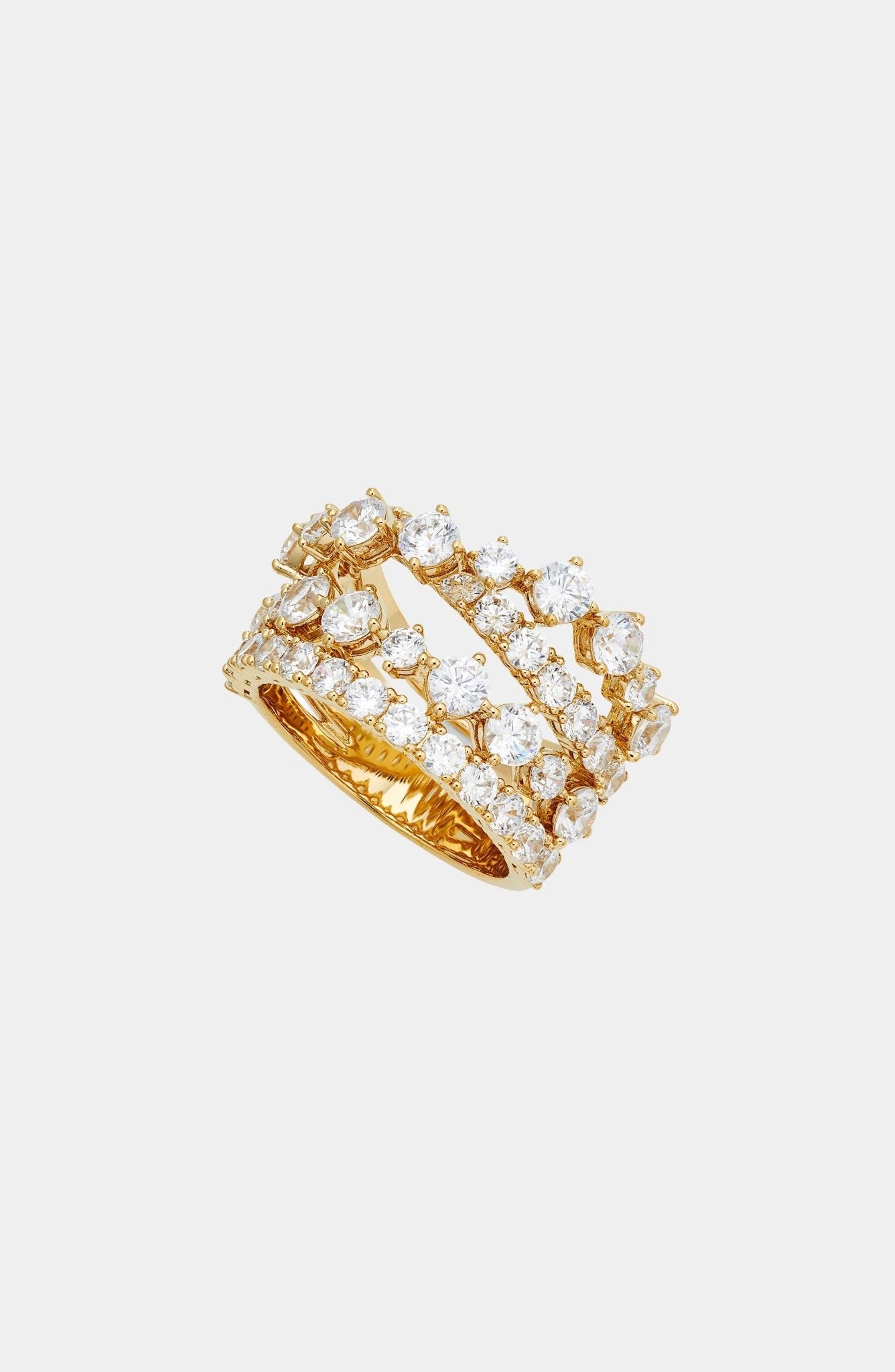 MATCHPOINT CRISSCROSS CZ RING - The Closet
