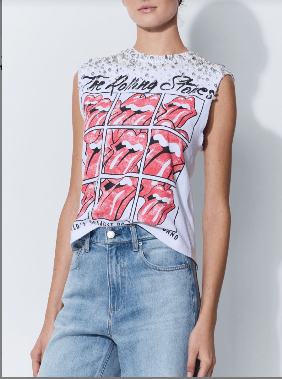 MICAH EMBELL MUSCLE TANK - The Closet