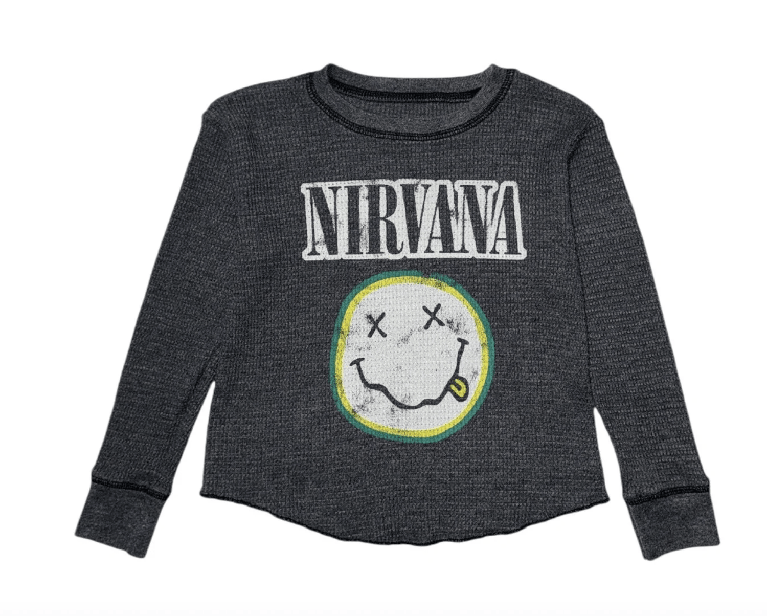 NIRVANA SMILEY BOYS THERMAL TEE - The Closet