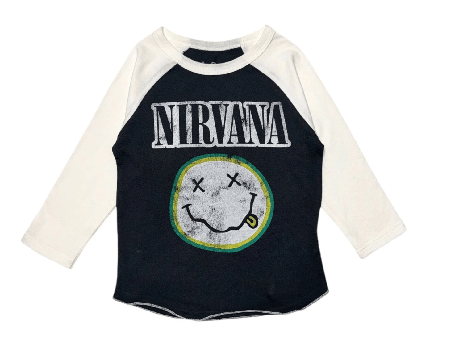NIRVANA SMILEY RAGLAN TEE - The Closet