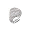 Pave Statement Pinky Signet Adjustable Ring - The Closet