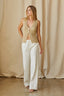 Rena White Denim Pants - The Closet