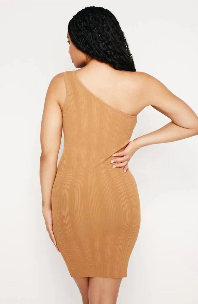 Ribbed Knit Mini Dress - The Closet