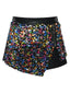 SEQUIN SKORT W/ FAUX LEATHER CONTRAST - The Closet