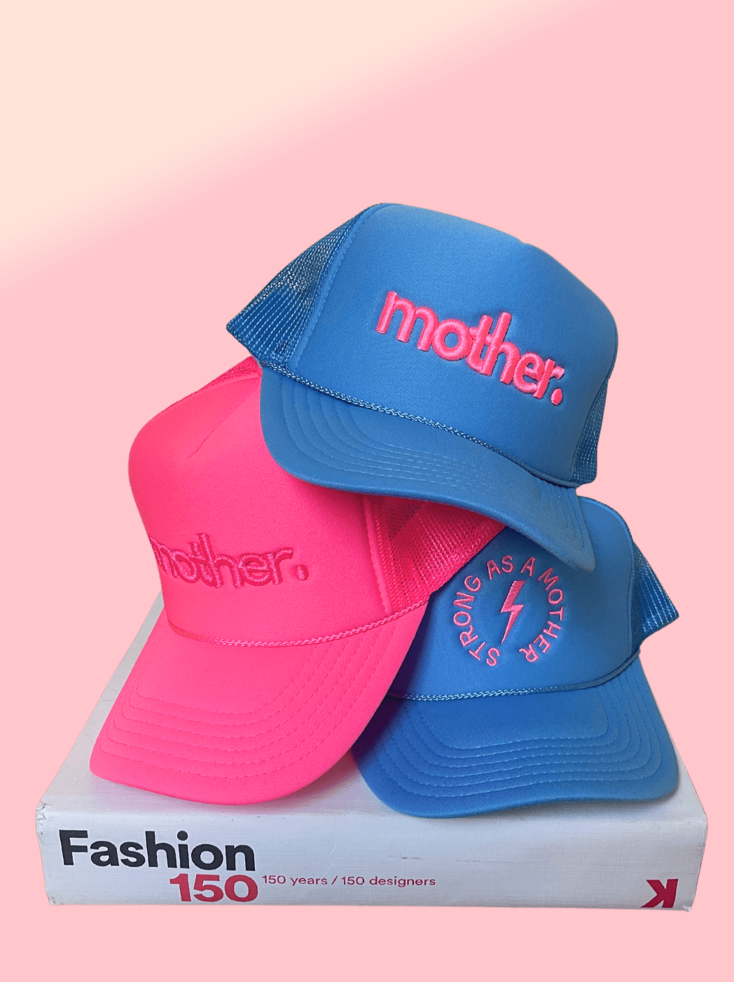 Strong as a mother™ Embroidered Trucker Hat - Sky Blue - The Closet