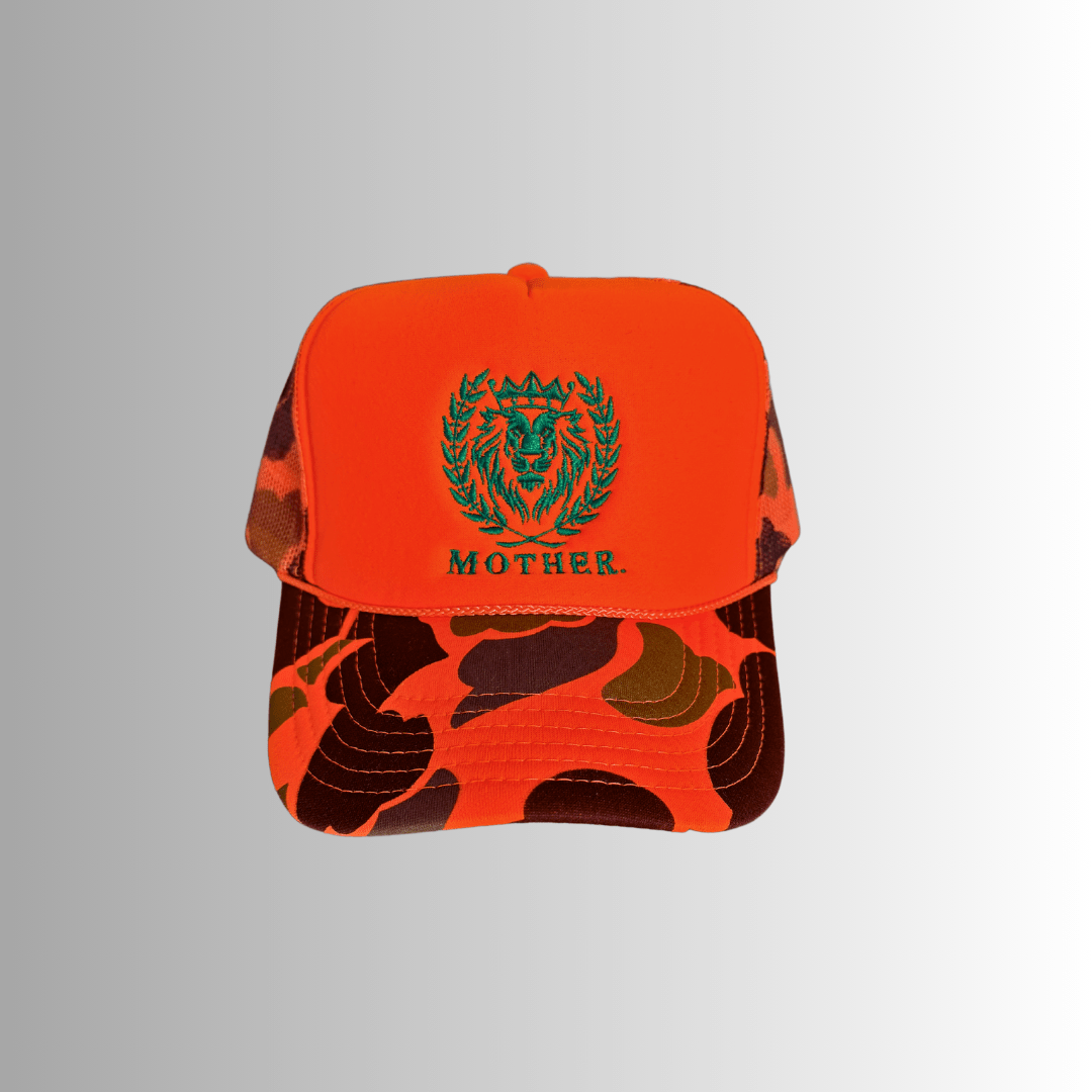 The Lion Hat - Orange Camo - The Closet