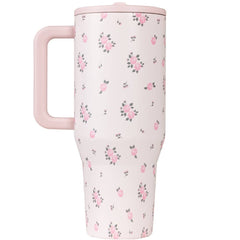 Wildrose Floral 40 oz Traveler Tumbler - The Closet
